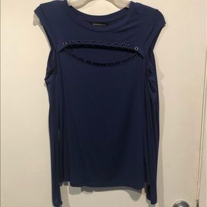 Rock Top Blue Sexy Chest Size Small